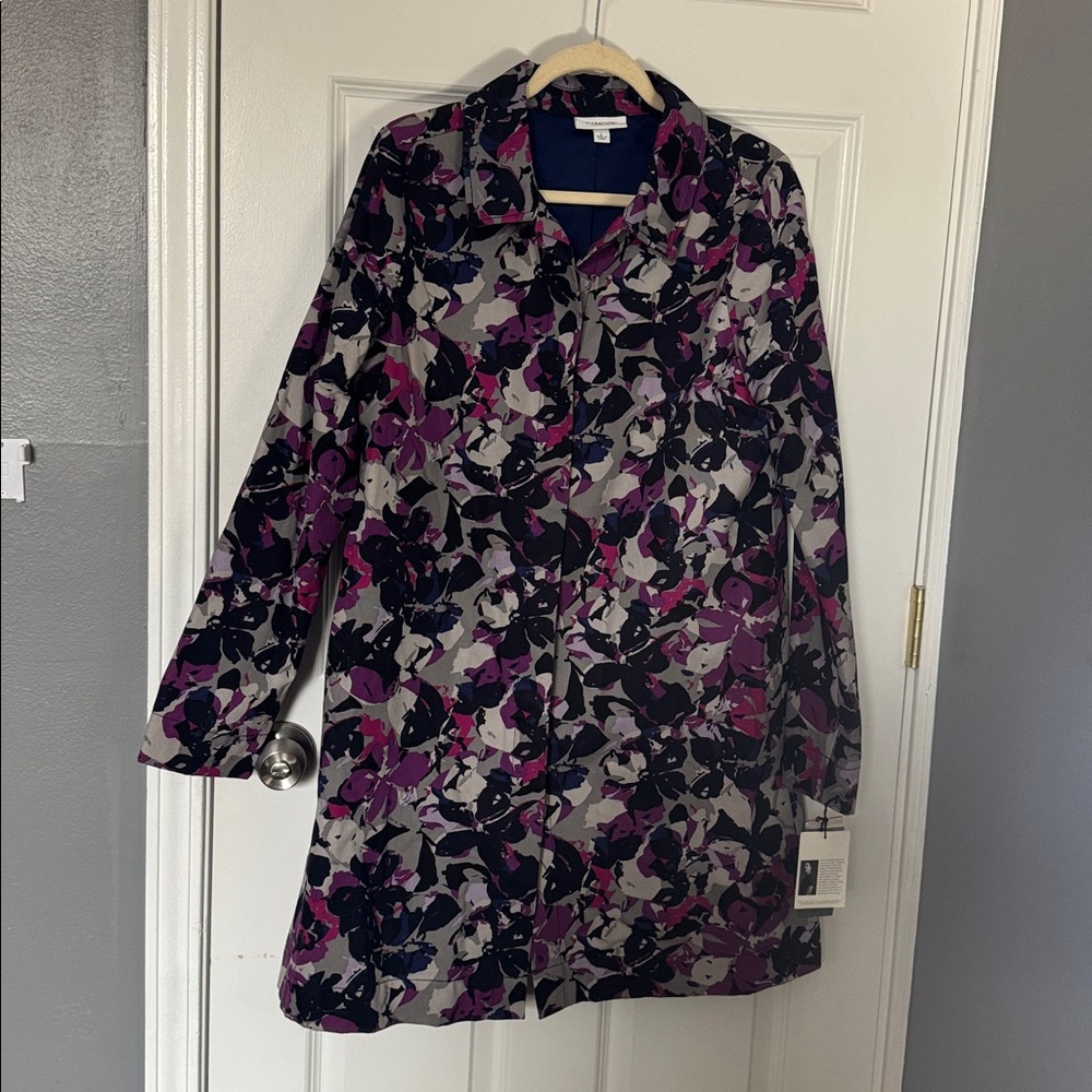Thakoon Purple and Black Floral Jacket(vintage)